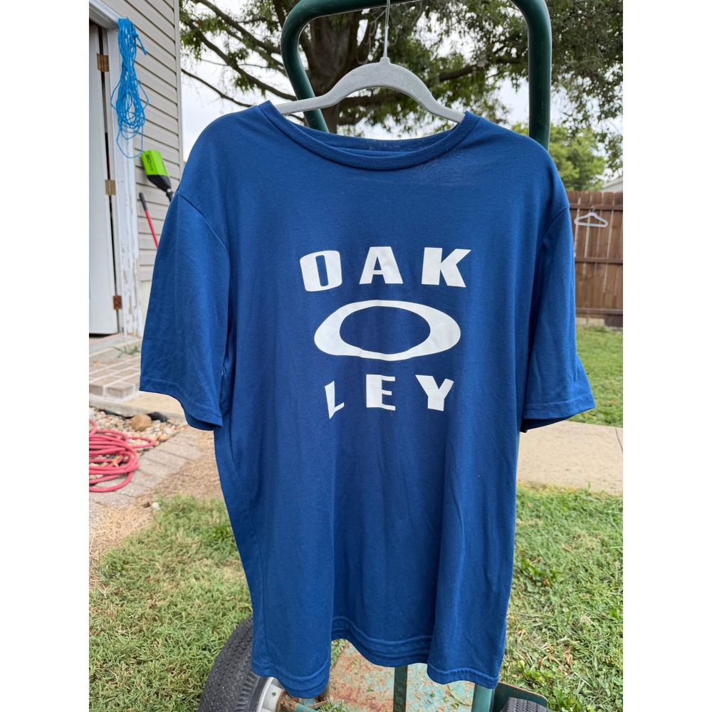 Oakley Mens Ohydrolix Graphic Logo T-Shirt Blue XL Regular Fit CA35460 RN96548